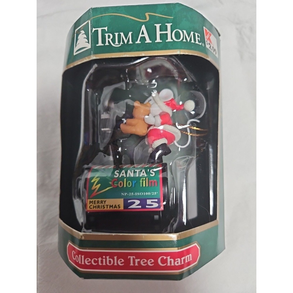 Trim A Home Collectible Tree Charm Santa Mouse Photographer w/Color Film 618